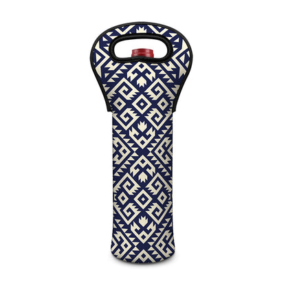 Native Indian Navajo Pattern Print Single Neoprene Wine Tote