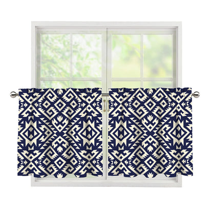 Native Indian Navajo Pattern Print Tier Curtains