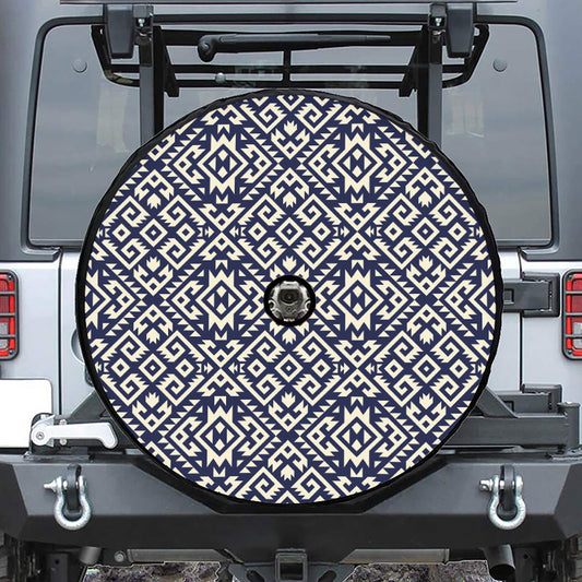 Native Indian Navajo Pattern Print Tire Cover With Camera Hole