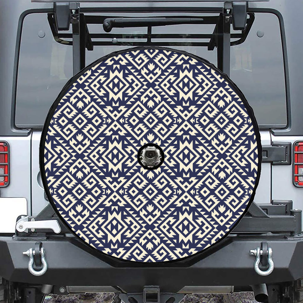 Native Indian Navajo Pattern Print Tire Cover With Camera Hole