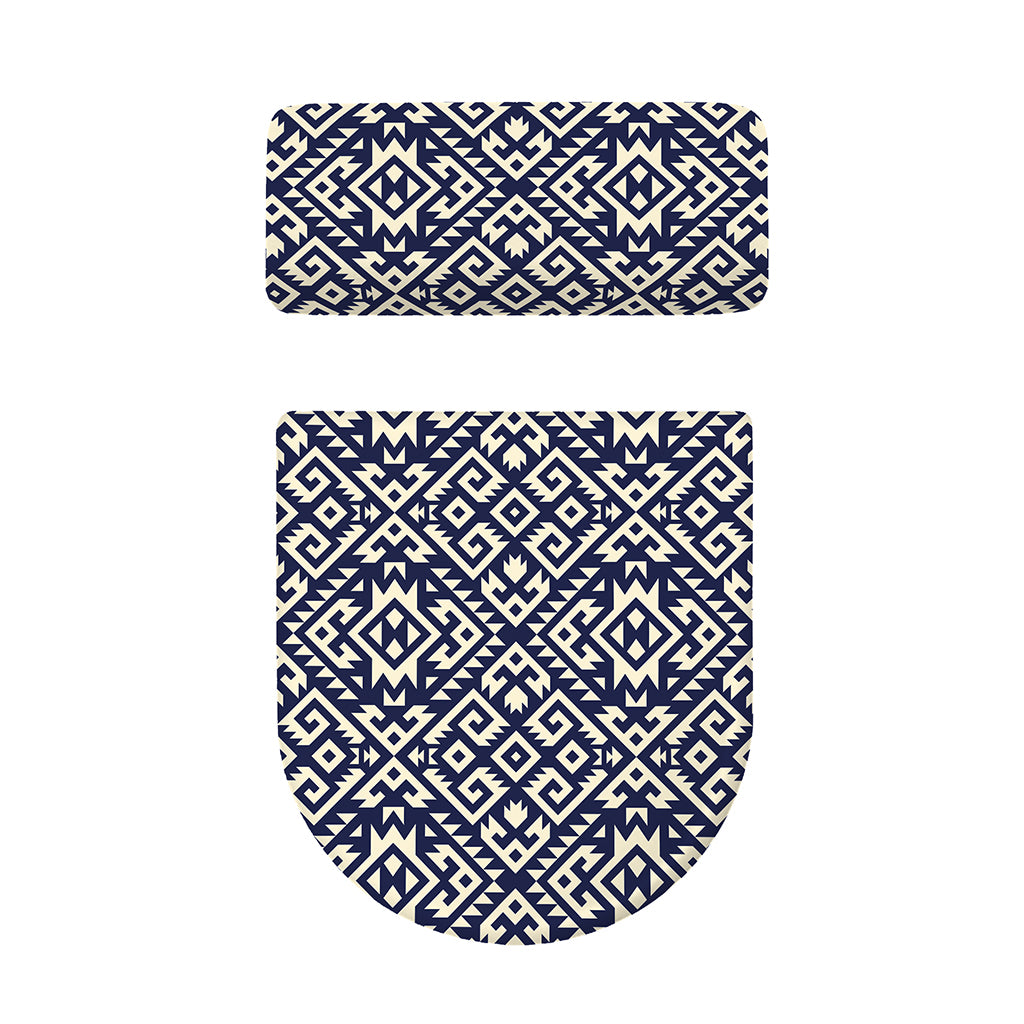 Native Indian Navajo Pattern Print Toilet Lid And Tank Cover Set