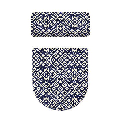 Native Indian Navajo Pattern Print Toilet Lid And Tank Cover Set