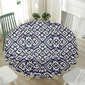 Native Indian Navajo Pattern Print Waterproof Round Tablecloth