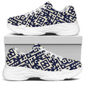 Native Indian Navajo Pattern Print White Chunky Shoes
