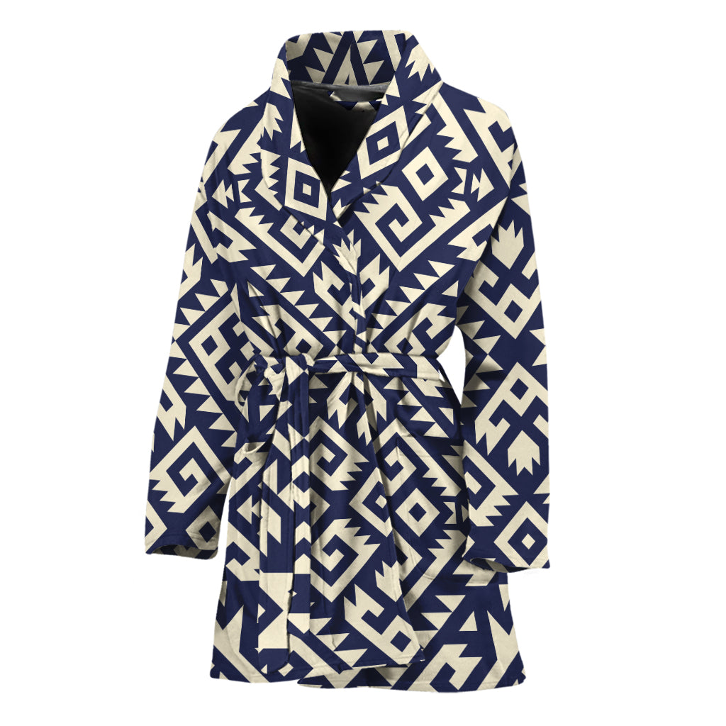 Native Indian Navajo Pattern Print Women's Bathrobe