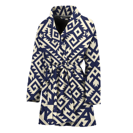 Native Indian Navajo Pattern Print Women's Bathrobe