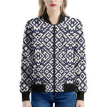 Native Indian Navajo Pattern Print Women's Bomber Jacket