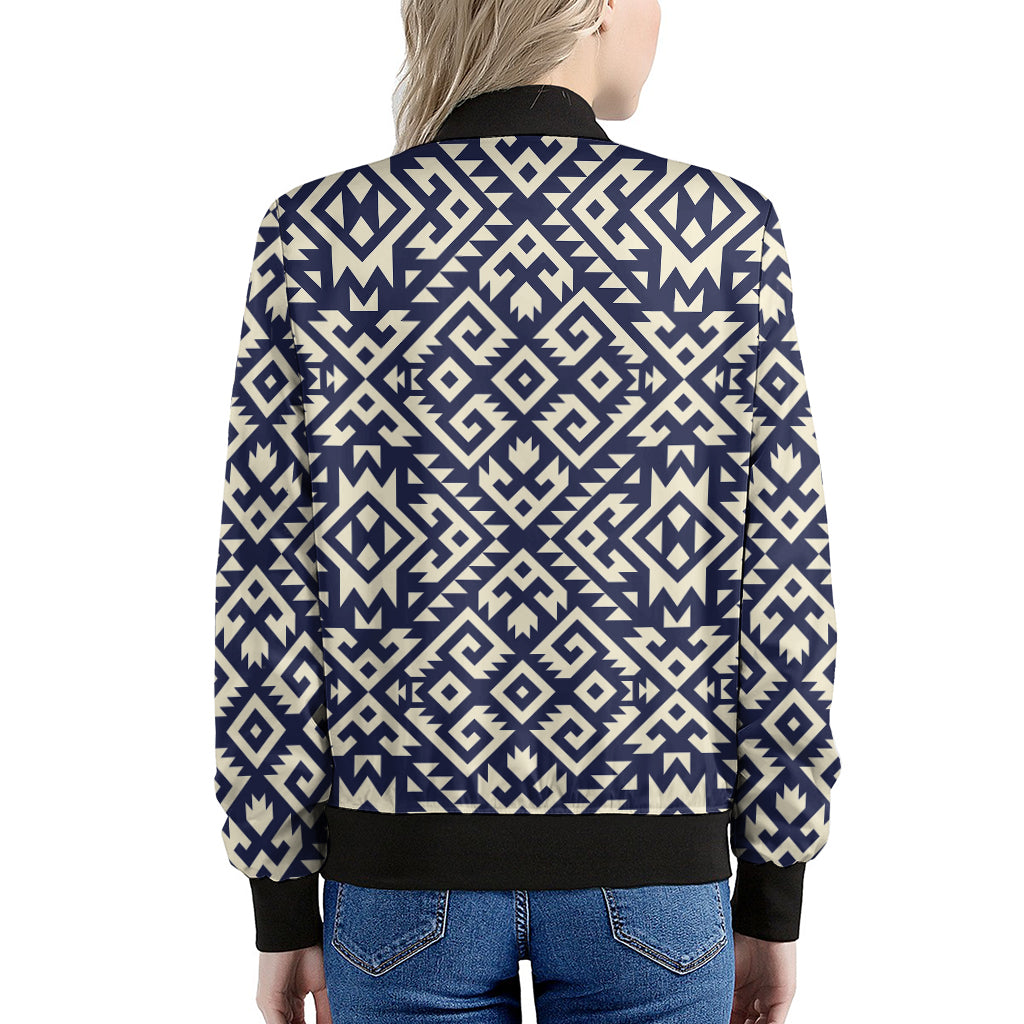 Native Indian Navajo Pattern Print Women's Bomber Jacket