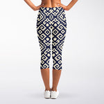 Native Indian Navajo Pattern Print Women's Capri Leggings