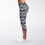 Native Indian Navajo Pattern Print Women's Capri Leggings
