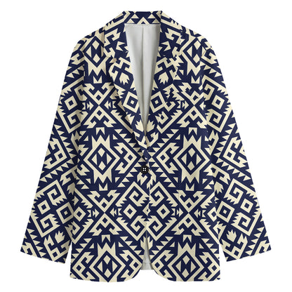 Native Indian Navajo Pattern Print Women's Cotton Blazer