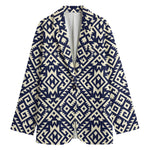 Native Indian Navajo Pattern Print Women's Cotton Blazer