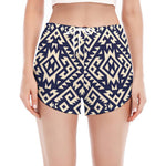 Native Indian Navajo Pattern Print Women's Split Running Shorts