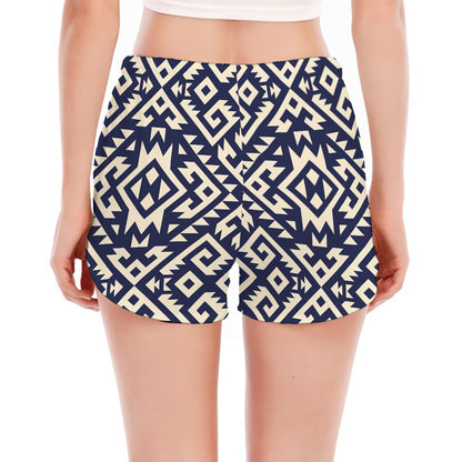 Native Indian Navajo Pattern Print Women's Split Running Shorts
