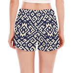 Native Indian Navajo Pattern Print Women's Split Running Shorts
