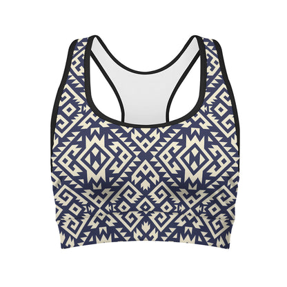 Native Indian Navajo Pattern Print Women's Sports Bra