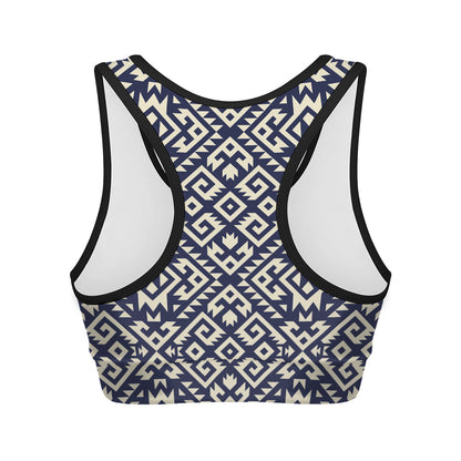 Native Indian Navajo Pattern Print Women's Sports Bra
