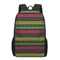 Native Indian Tribal Pattern Print 17 Inch Backpack
