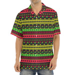 Native Indian Tribal Pattern Print Aloha Shirt