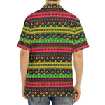Native Indian Tribal Pattern Print Aloha Shirt