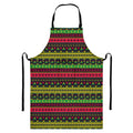 Native Indian Tribal Pattern Print Bib Apron With Pocket