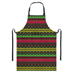 Native Indian Tribal Pattern Print Bib Apron With Pocket