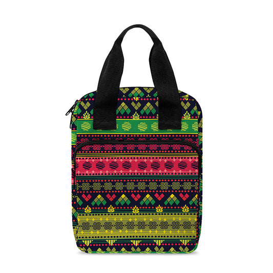 Native Indian Tribal Pattern Print Bible Tote Bag