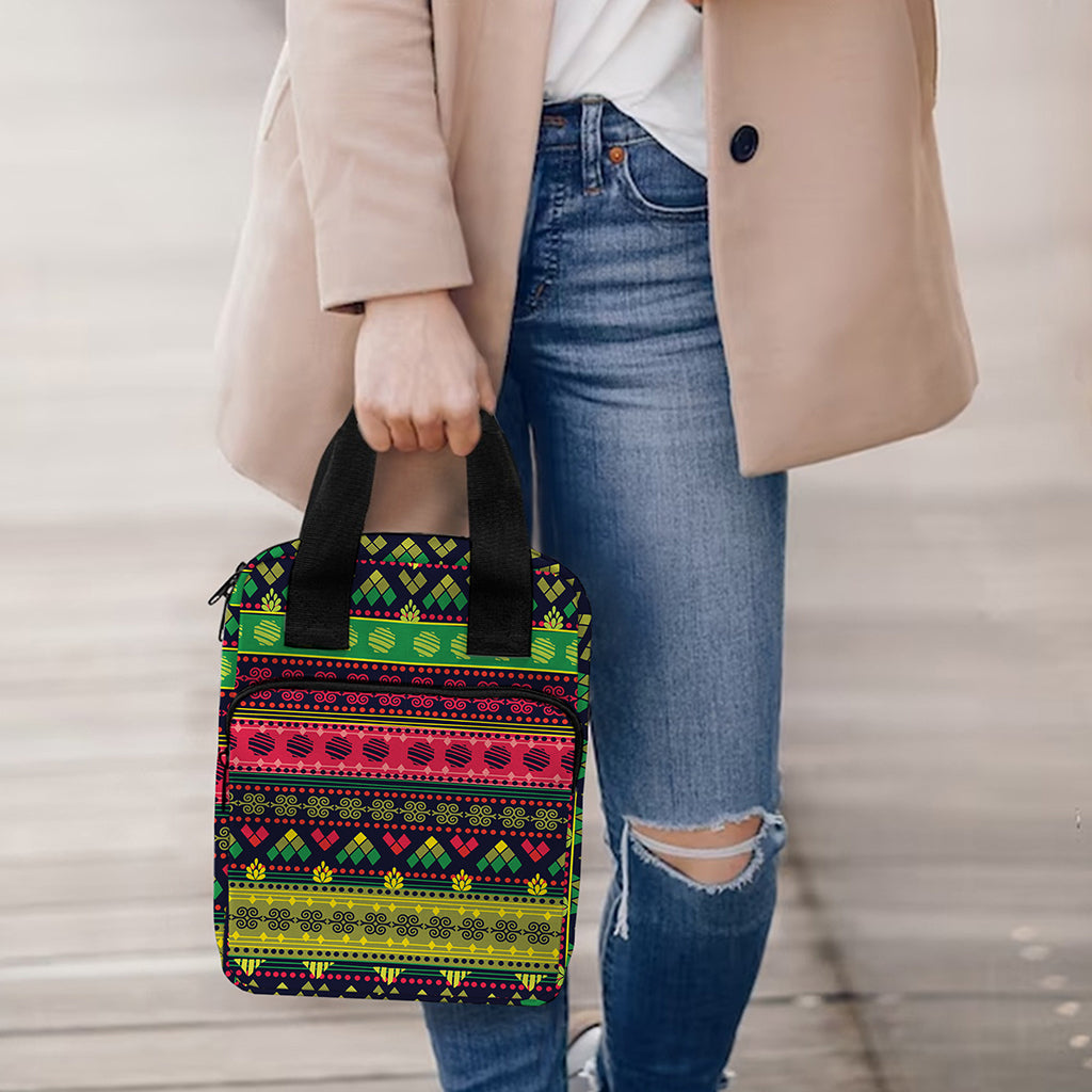 Native Indian Tribal Pattern Print Bible Tote Bag