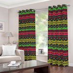 Native Indian Tribal Pattern Print Blackout Grommet Curtains