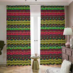 Native Indian Tribal Pattern Print Blackout Pencil Pleat Curtains