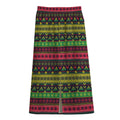 Native Indian Tribal Pattern Print Cotton Front Slit Maxi Skirt
