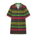 Native Indian Tribal Pattern Print Cotton Hawaiian Shirt