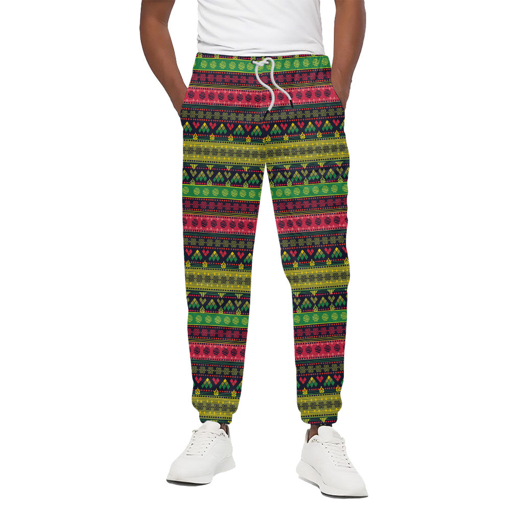 Native Indian Tribal Pattern Print Cotton Pants