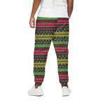 Native Indian Tribal Pattern Print Cotton Pants