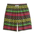 Native Indian Tribal Pattern Print Cotton Shorts