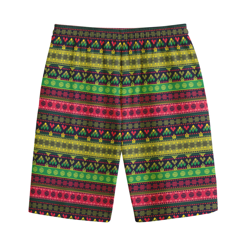 Native Indian Tribal Pattern Print Cotton Shorts