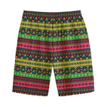 Native Indian Tribal Pattern Print Cotton Shorts