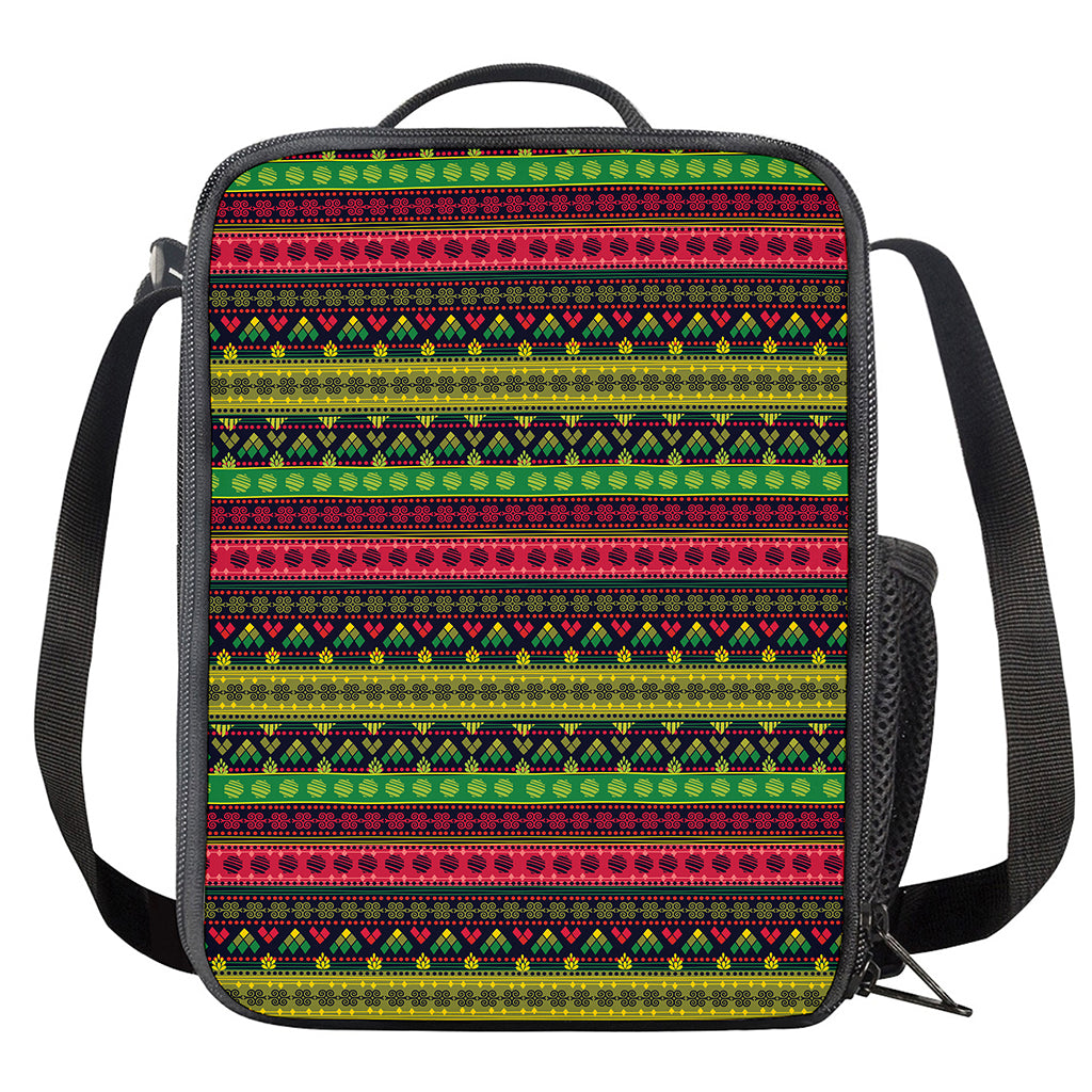Native Indian Tribal Pattern Print Crossbody Lunch Bag