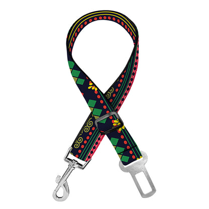 Native Indian Tribal Pattern Print Dog Seat Belt