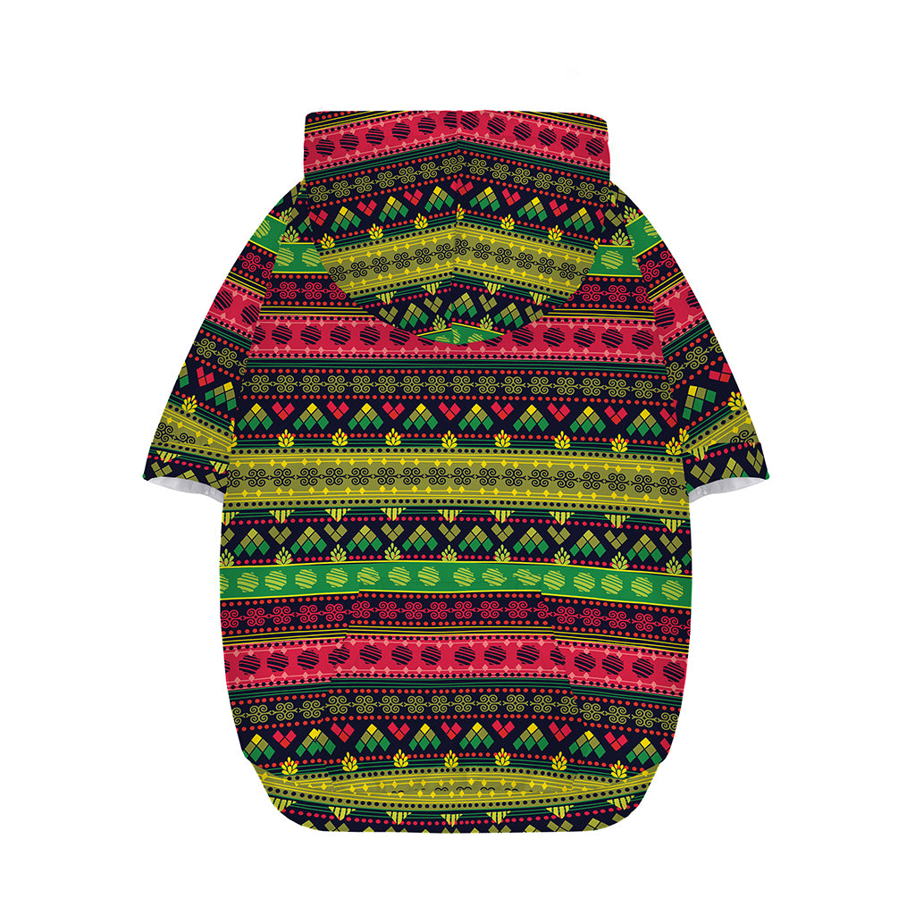 Native Indian Tribal Pattern Print Dog Zip Up Hoodie