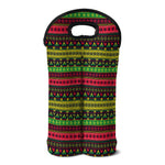 Native Indian Tribal Pattern Print Double Neoprene Wine Tote