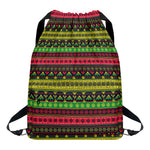 Native Indian Tribal Pattern Print Drawstring Backpack