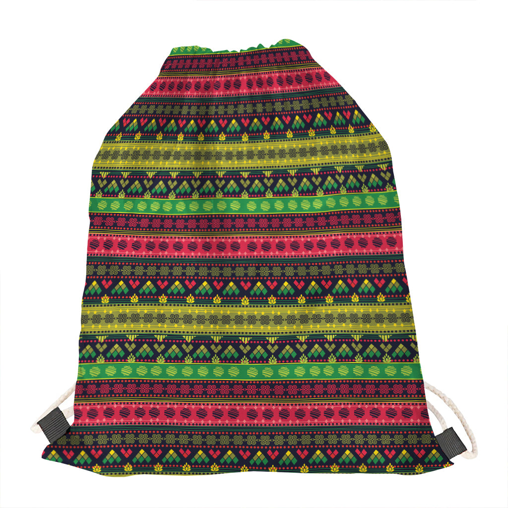 Native Indian Tribal Pattern Print Drawstring Bag