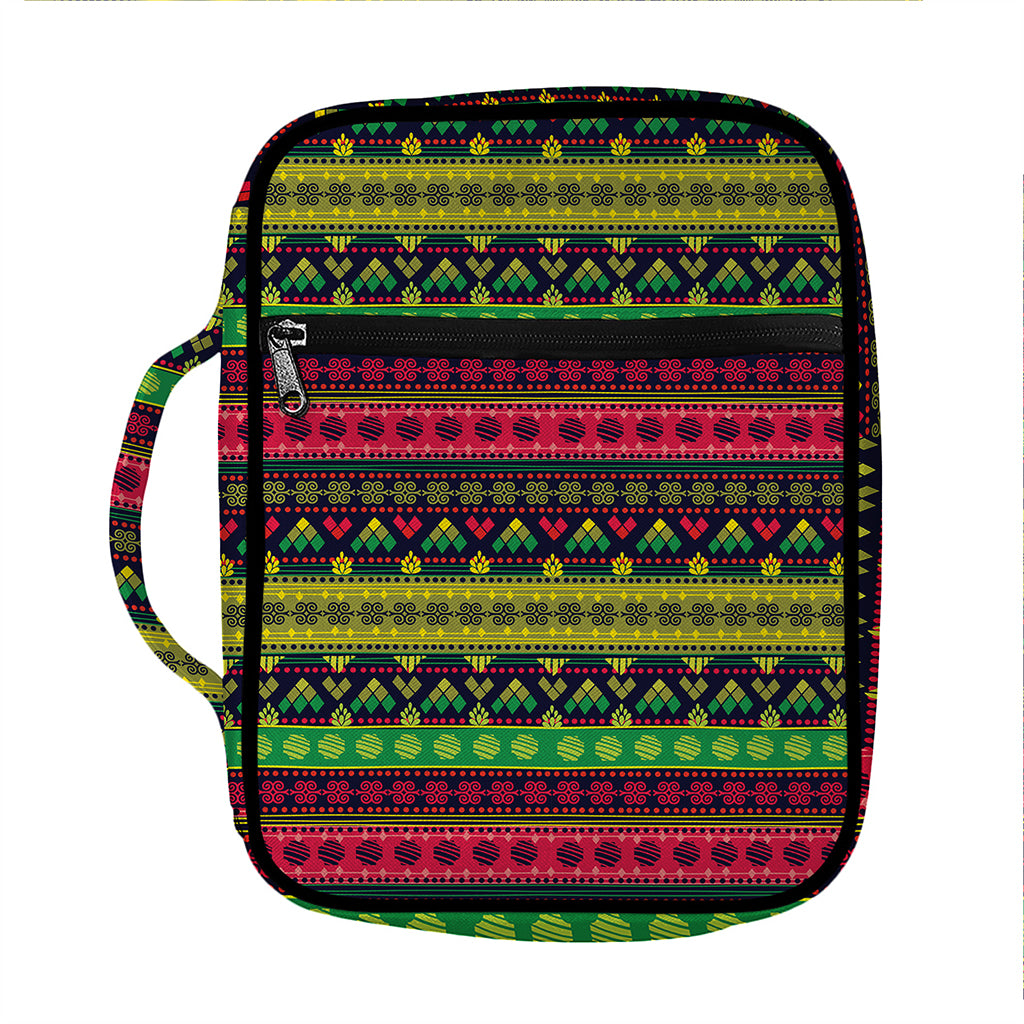 Native Indian Tribal Pattern Print Front Pocket Bible Bag