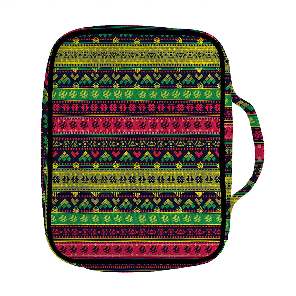 Native Indian Tribal Pattern Print Front Pocket Bible Bag