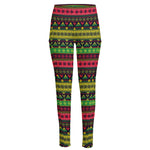 Native Indian Tribal Pattern Print High-Waisted Pocket Leggings