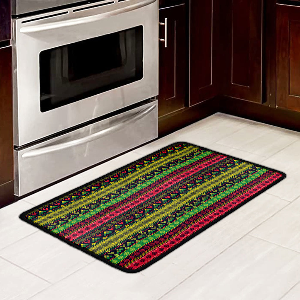 Native Indian Tribal Pattern Print Kitchen Mat