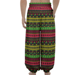 Native Indian Tribal Pattern Print Lantern Pants