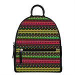 Native Indian Tribal Pattern Print Leather Backpack