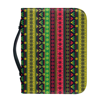 Native Indian Tribal Pattern Print Leather Bible Cover